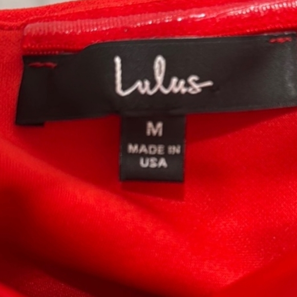 Lulu's Power of Love Red Strapless Jumpsuit Fitted Flared Leg NWT MED - Picture 13 of 16